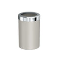 Gatco Small Bathroom Trash Can with Lid Round 3 Gallon Stainless Steel Wastebasket Under Sink Matte Pearl and Chrome for Bathroom Bedroom Office (1931C)