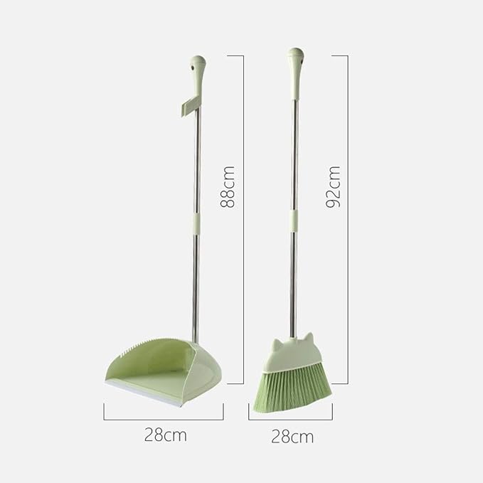 Dustpan and Broom - Suitable for Home Kitchen Office Lobby Floor Patio Sweeping IndoorOutdoor Spaces