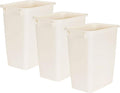 Rubbermaid 21 Quart Traditional Kitchen Bathroom and Office Rectangular Plastic Open Wastebasket Trash Can Bisque (3 Pack)