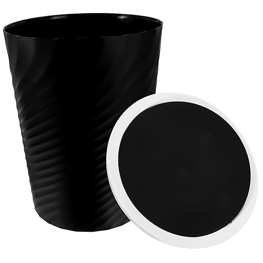 Healifty Capacity Trash Can with Lid Wastebasket for Home Office Outdoor Use Versatile Garbage Container for Bathroom Bedroom Kitchen