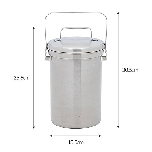Small Trash Can Stainless Steel Wastebasket with Lid 3L Portable Tabletop Mini Waste Basket with Handle for Household Bedroom