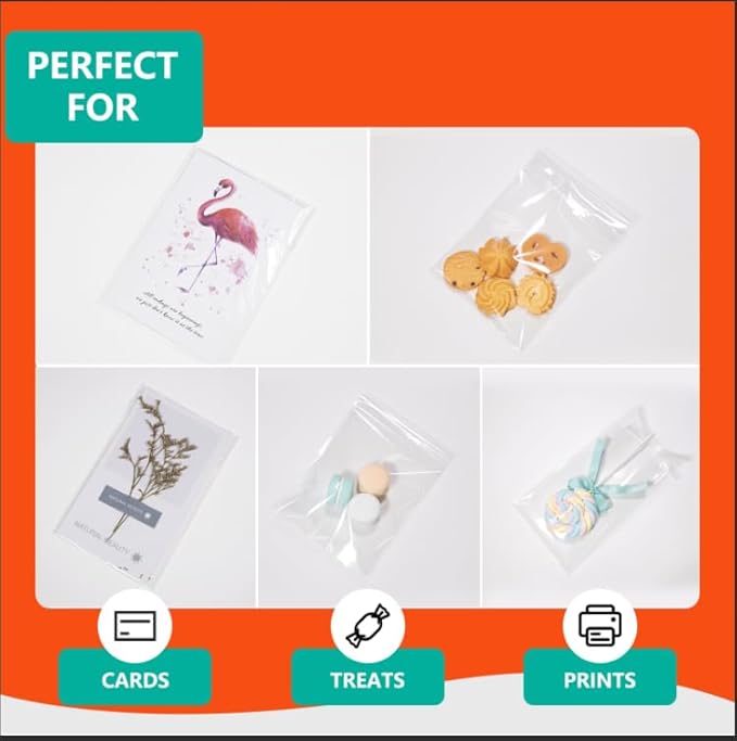 iMailer - 1000 Pcs - 11 x 14 Clear Cellophane Bags - Resealable Self Sealing Cello Plastic Poly Bags for Prints Photos Documents Clothing T-Shirt