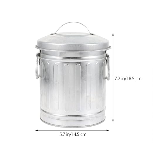2pcs Multi-use Desk Trash Can Bucket Shape Pen Holder Wastebasket for Home Office