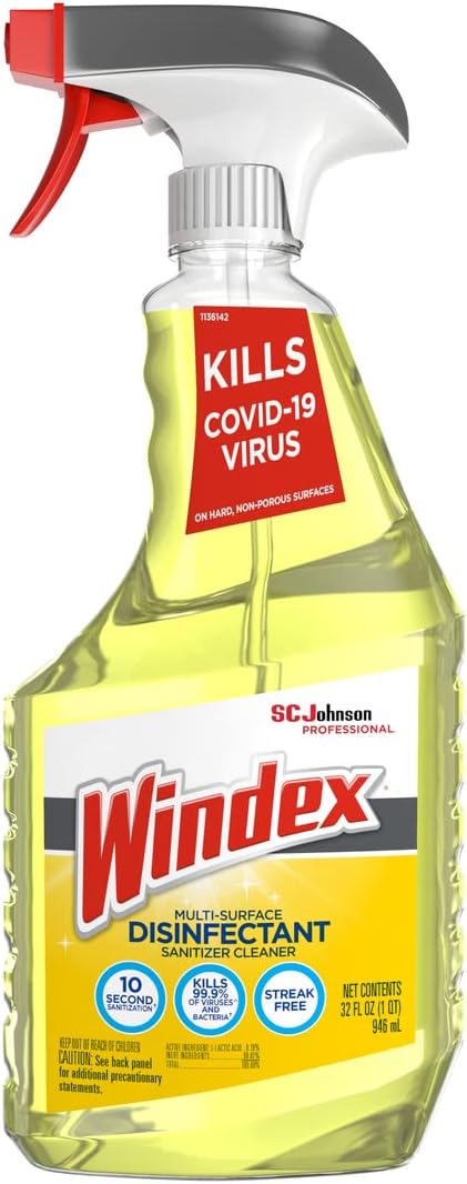 SC Johnson Professional Windex Disinfectant Surface Cleaner 32oz 32 Fl Ounce