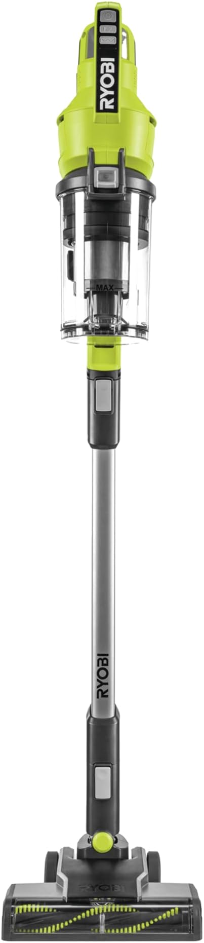 RYOBI 18 V ONE+ RSV18-0 Cordless Floor Vacuum Cleaner (30 AirWatt Suction Power 820 l/min Airflow 24 cm Wide Floor Nozzle without Battery and Charger) Green