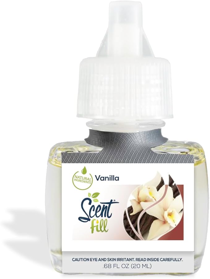 Scent Fill Vanilla Plug in Air Freshener 4 Scented Oil Refills