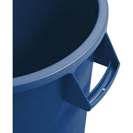 SPARTA Bronco Waste Container Trash Container Round Trash Bin for Disposal 10 Gallons Blue (Pack of 6)