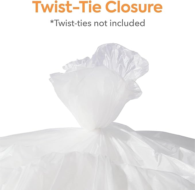 PROFESSIONAL Natural 40-45 Gallon Trash Bag High Density 12 mic 40-Inch x 48-Inch 250 Bags/Box