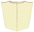 Marye-Kelley WB650-Creme &amp Gold Fleur de Lis Wastepaper Basket