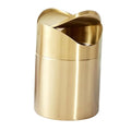 Cabilock Mini Trash Can with Lid Elegant Desktop Wastebasket for Home Office Bathroom Vanity and Car Compact Space Saving Design Versatile Use as Pen Holder