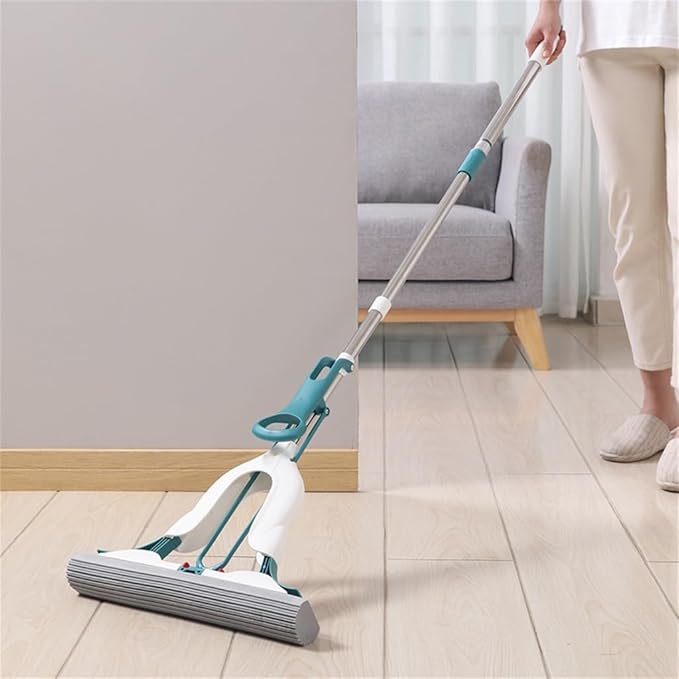 Push-Button Unloading Cotton Mop Household Sponge Water-Absorbent Hand-Free Floor