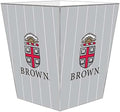Marye-Kelley Brown University Wood Wastepaper Basket Wood Decoupage Handmade in The USA Wastebasket for Bedroom Bathroom Living Room Office Kitchen