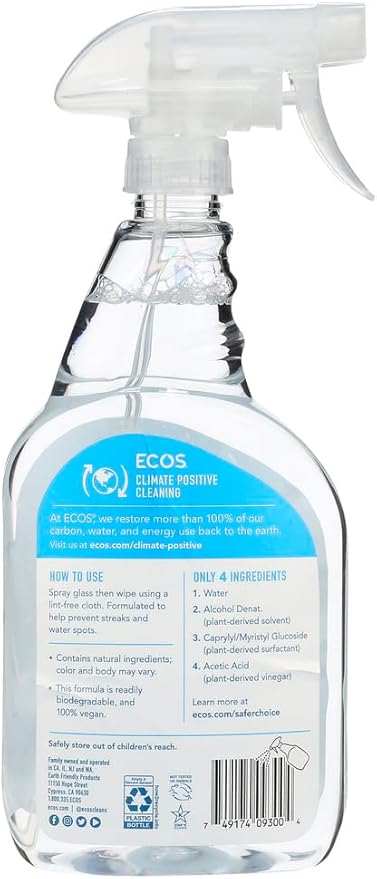 2 Packs of Earth Friendly Window Cleaner - Vinegar - Case Of 6 - 22 Fl Oz