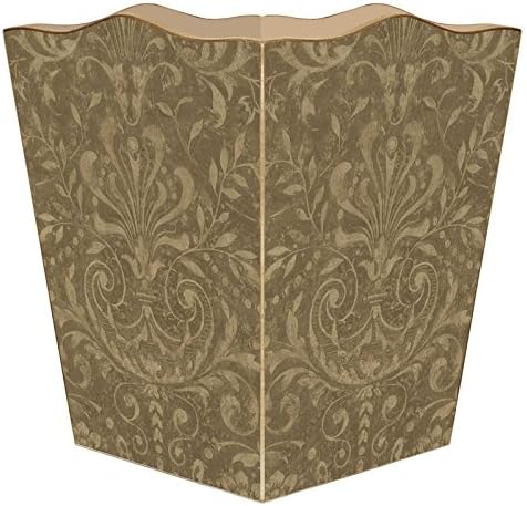 Marye-Kelley WB361-Taupe Damask Wastepaper Basket