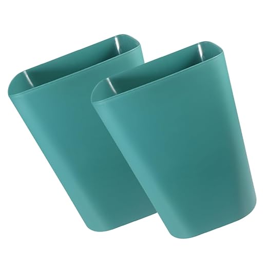 2Pcs Plastic Trash Cans Large Capacity Open Top Garbage Bins for Kitchen Bathroom Office Thickened Material Wastebaskets for Household Organization