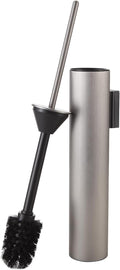 BGL Toilet Brush and Holder Set Brushed Nickel Wall Mounted for Bathroom Round Design
