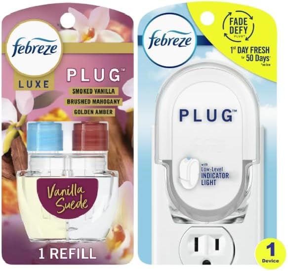 F.e.b.r.e.z.e Luxe (1 Refill) of 0.87 Fl Oz + Starter Kit (Vanilla Suede)