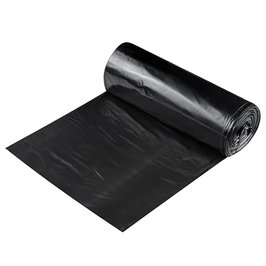 RW Clean 55 Gallon Trash Bags 100 Heavy-Duty Garbage Can Liners - Fits 55-60 Gallon Trash Cans Stretchable Black Plastic Bin Liners With Star Seal Bottom - Restaurantware
