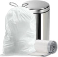 Plasticplace 18 Gallon Trash Bags │ 2.0 Mil │ White Drawstring Garbage Can Liners │ 25.5''x28 (80 Count)