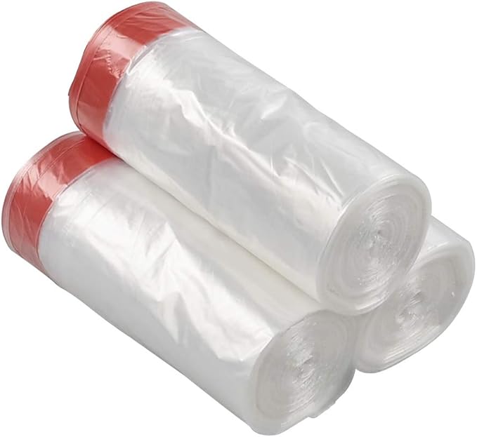 10 Gallon Garbage Bags Drawstring Clear Kitchen Trash Bags 108 Counts