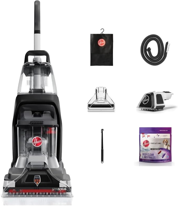 Hoover PowerScrub XL Pet Carpet Cleaner Machine for Carpet and Upholstery Deep Cleaning Carpet Shampooer Machine with Multi-Purpose Tools Powerful Suction Pair with Hoover Cleaner Solution