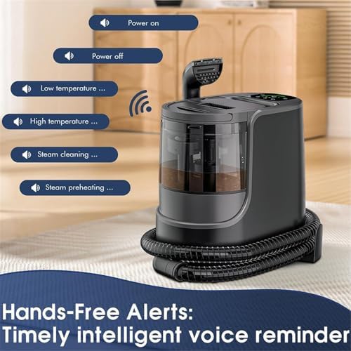 Compact Fabric Steam Cleaner with Suction 400W Powerful Cleaning for Couches Car Seats and Pet Areas Includes 1.2L Tank