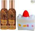 Honeycrisp Hayride - White BarnBath&ampBody - 2 Concentrated Room Spray 1.5 oz / 42.5 g and Strawberry Soap Cake (Label Artwork Varies)