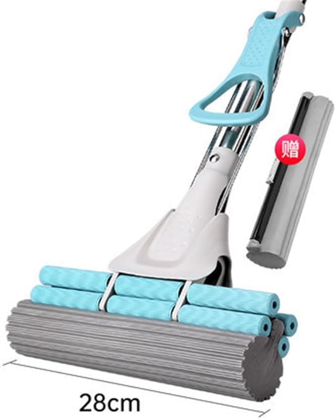 Roller Absorbent Rubber Sponge Mop Household Hand Free Large Lazy Squeeze