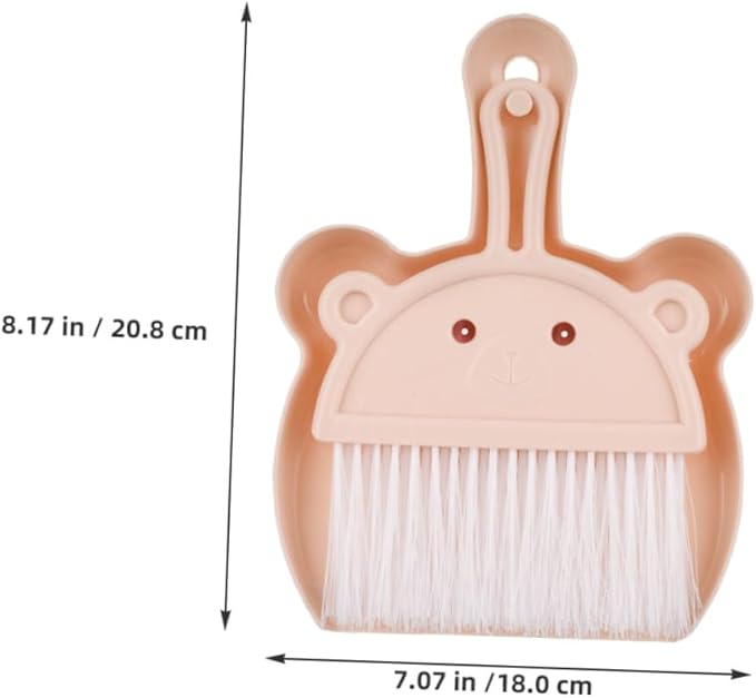 FRCOLOR Mini Broom and Dustpan Set 6pcs Small Hand Broom and Dustpan Combo for Desktop Cleaning Portable Table Cleaner Kit for Pet Waste and Household Use