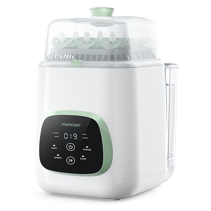 Momcozy KleanPal Pro Baby Bottle Washer Sterilizer &amp Dryer - All-in-One Cleaning Machine for Bottles Pump Parts &amp Baby Essentials - Time-Saving &amp Effortless Care