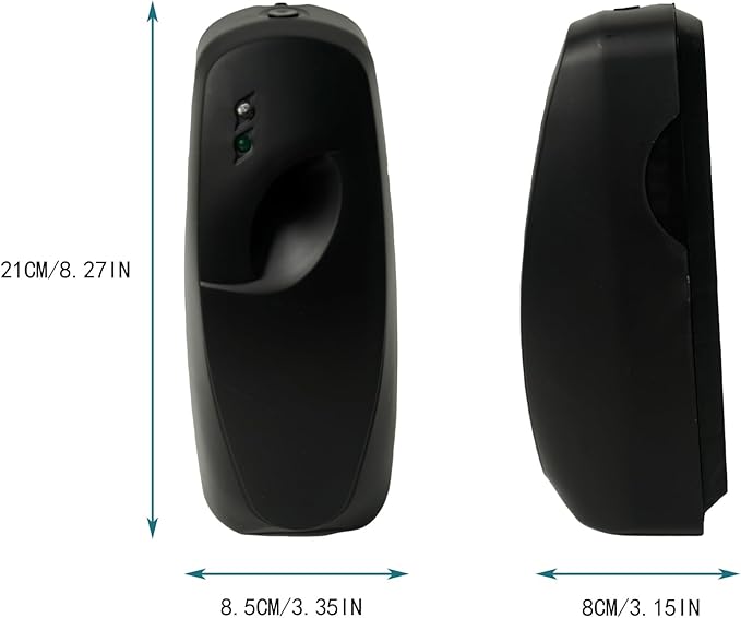 4PCS Automatic Air Freshener Spray Dispenser Wall Mounted or Free Standing Battery Operated Sprayer for Bathroom Multiple Time Scent Mist Release Settings for Room Restroom Sprayer (black L)