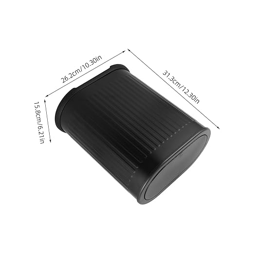 BESPORTBLE Bathroom Trash Can with Odor-Sealing Press Top Lid Narrow Slot Plastic Garbage Bin for Toilet Bedroom Living Space-Saving Stylish Wastebasket for Compact Areas