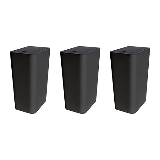 Yajuyi 3X Bathroom Small Trash Can with Lid Wastebasket Waste Basket Garbage Bin for Craft Room