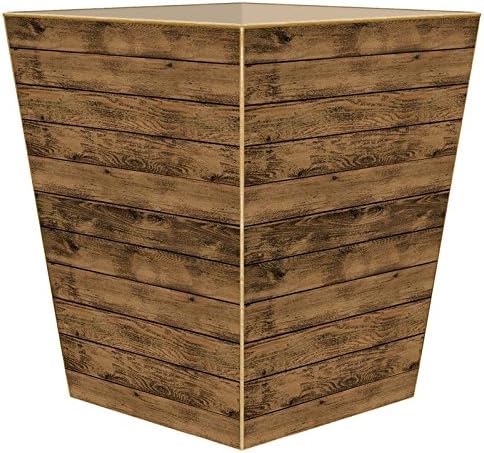 Marye-Kelley WB8264-Shiplap Wood Wastepaper Basket