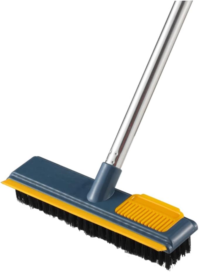 2pcs Telescopic Deck Brush Scraper Grout Brush for Hard Floor Cleaner Dual Use Scraper
