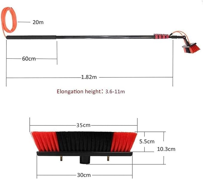 Window Cleaning Pole Water Fed Pole Kit Window Cleaning Kit with Extension Pole for Window Cleaning Photovoltaic Panel Cleaning Trucks(36FT/10.8M)