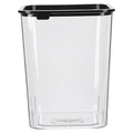 Transparent Plastic Square Trash Can Wastebasket for Bathroom Bedroom Office Open Lid Secure Garbage Container with Pressing Lightweight Bin for Home Kitchen