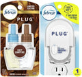 F.e.b.r.e.z.e Odor-Fighting Fade Defy Plug Air Freshener (1 Refill) of 0.87 Fl Oz + Starter Kit (Cozy Campfire)