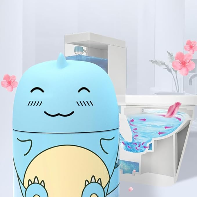 Toilet Cleaner &amp Toilet Deodorizer Wonder 2025 New Toilets Bowl Cleaner Bottle Cute Dinosaur-Shaped Bathroom Toilets Tank Cleaner with Ocean Jasmine And Peach Scent (3 Jasmine)