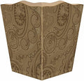 WB616- Taupe Paisley Wastepaper Basket