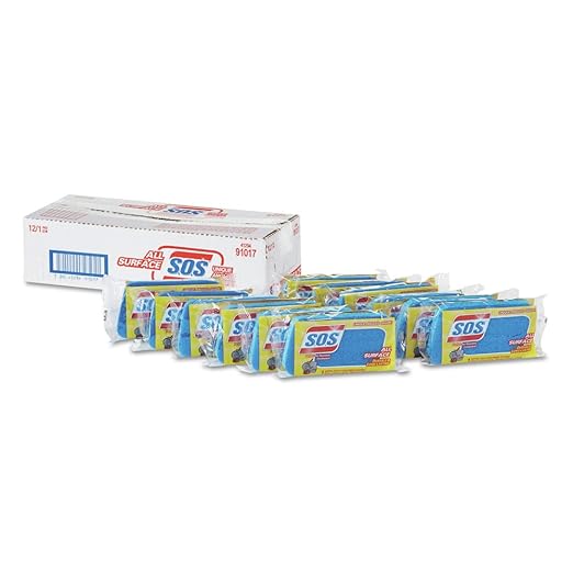 S.O.S 91017 All Surface Scrubber Sponge (Case of 12)