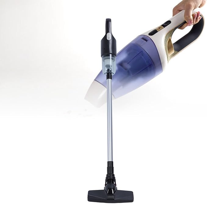 Powerful Lightweight Cordless Stick Vacuum Cleaner Efficient Suction 6000mAh Battery Portable Floor Cleaner (Black)