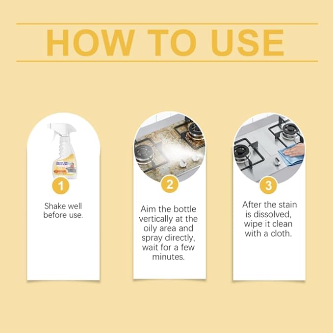 Rotateepic Cleaner Rotateepic Multifunctional Powerful Kitchen Foam Cleaner Heavy Oil Stains and Dirt Cleaning Spray for Stove Kitchen (3)