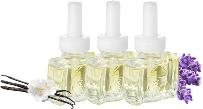 Scent Fill 100% Natural Lavender Vanilla Plug in Air Freshener Scented Oil Refills 3 Refills