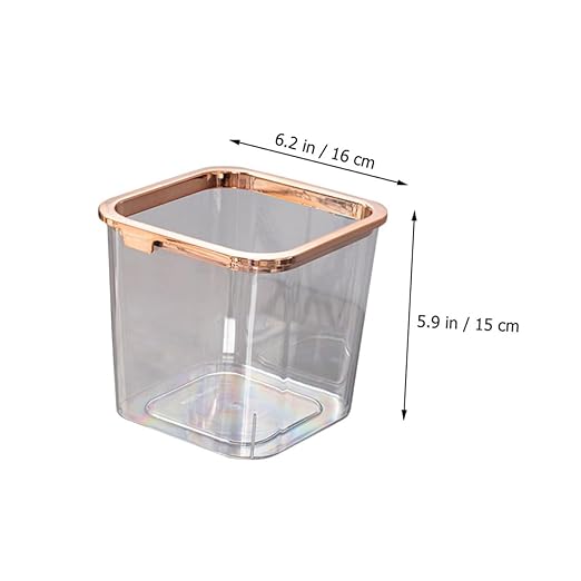 PRETYZOOM 2pcs Trash Can Sturdy Design Heavy-Duty Wastebasket for Kitchen Bathroom Office Garbage Bin Press Ring