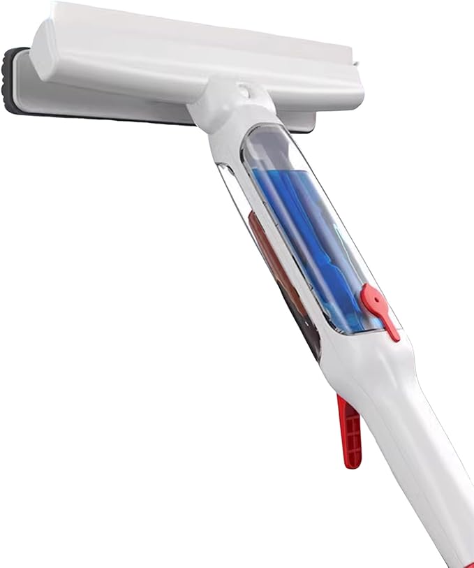 Window Glass Cleaning Brush and Pole Multi-Functional Double-Sided Window Cleaner Washing Equipment Home Car Glass Cleaner Tool with Water Spray Function