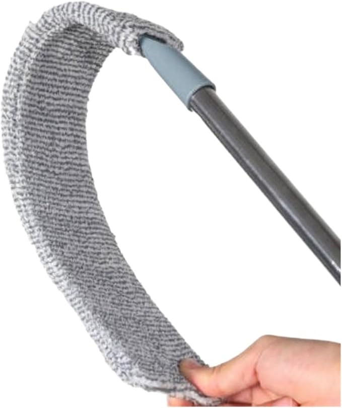 Compatible for UNTIORLong Handle Dust Mops Floor Ceiling Cleaning Mops Bed Bottom Dust Cleaner Sofa Dust Removal Brush Household Cleaning Tool(Mop with 2pcs Cloth)