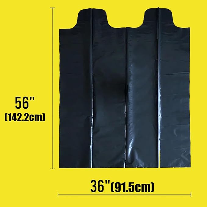 Contractor Heavy Duty Trash Bags 55 Gallon | 52 Count | 2 MIL | 36 X 56 | Large Black Flap Tie Construction Garbage Bags for Business Home Commercial Industrial Storage Outdoor