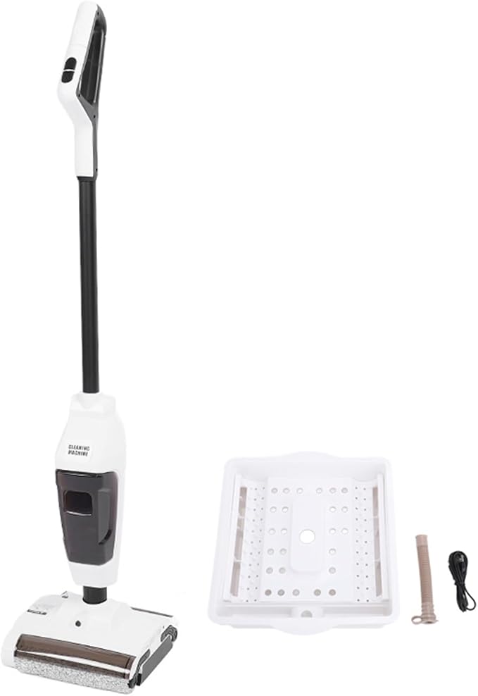 CHICIRIS Cordless Vacuum Mop Dual Rollers Wet Dry Floor Cleaner with 2 Speed Levels and Automatic Disk for Home Rug Carpet