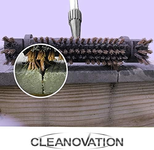 CD1601 Outdoor Patio Scrub Brush – Heavy-Duty Stiff Bristles with Telescopic Aluminum Handle – Ideal for Decks Patios Concrete and Garage Floors